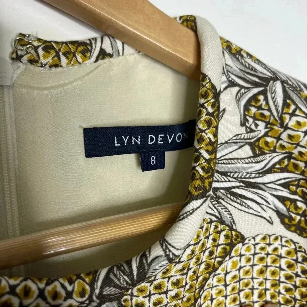 Lyn Devon Audrey Pineapple Print Shift Dress Size… - image 3